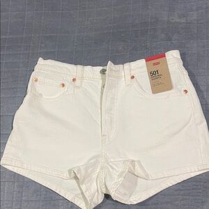 Levi's Women's Classic White Jean Shorts